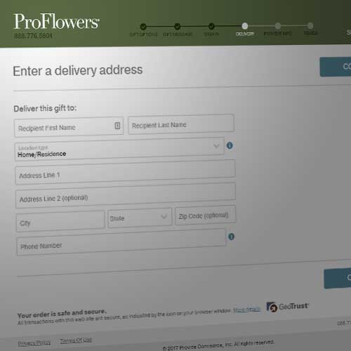 ProFlowers.com Order Process